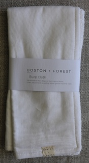 Boston & Forest Burp Cloth (White)